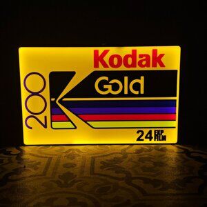 Kodak Gold LED Lightbox Sign - 3D Printed Decor
